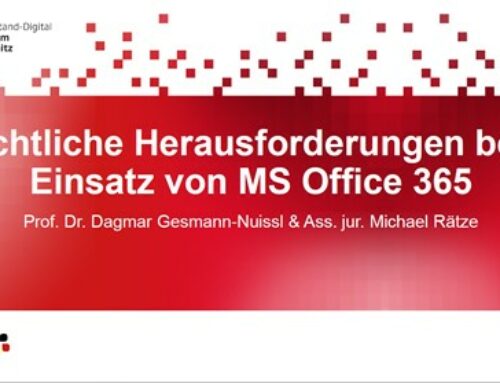 Rechtliche Herausforderungen beim Einsatz von MS Office 365